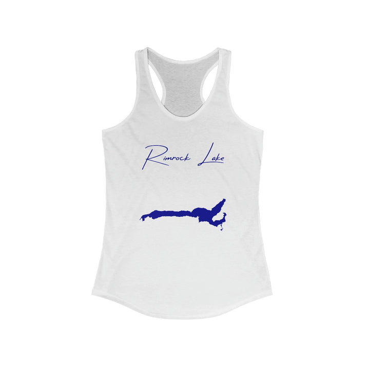 Washington  Rimrock  Lake  Racerback-Tank  front  position  view  from  front  solid  white.webp