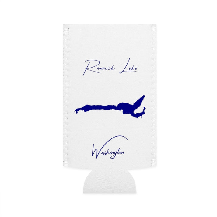 Washington  Rimrock  Lake  Slim  Can  Koozie  front  position  view  from  flat-front  white.webp