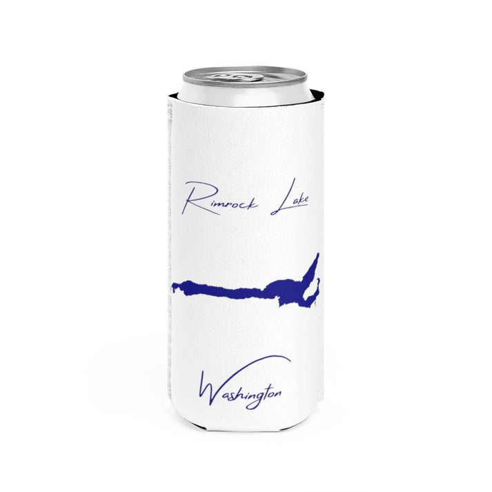 Washington  Rimrock  Lake  Slim  Can  Koozie  front  position  view  from  front  white.webp