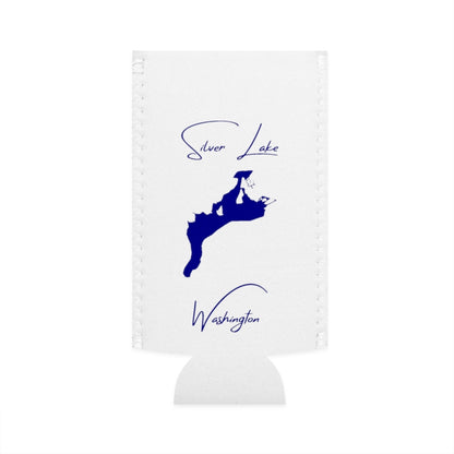 Washington  Silver  Lake  Slim  Can  Koozie  front  position  view  from  flat-front  white.webp