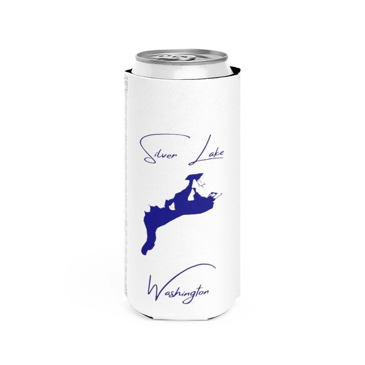 Washington  Silver  Lake  Slim  Can  Koozie  front  position  view  from  front  white.webp