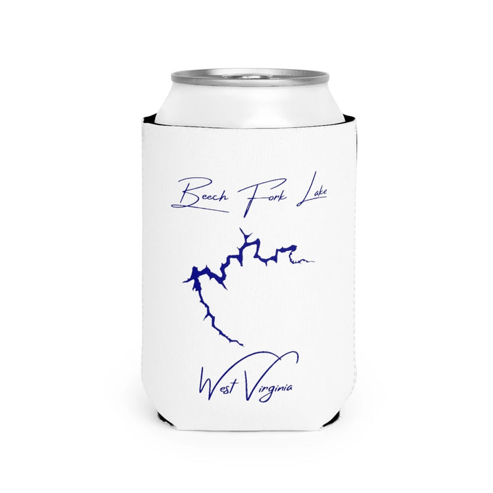 West  Virginia  Beech  Fork  Lake  Can  Koozie  front  position  view  from  front-2  white.webp
