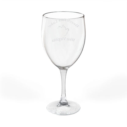 West  Virginia  Beech  Fork  Lake  Engraved  Wine  Glass  other  position  view  from  back  10.5oz.webp