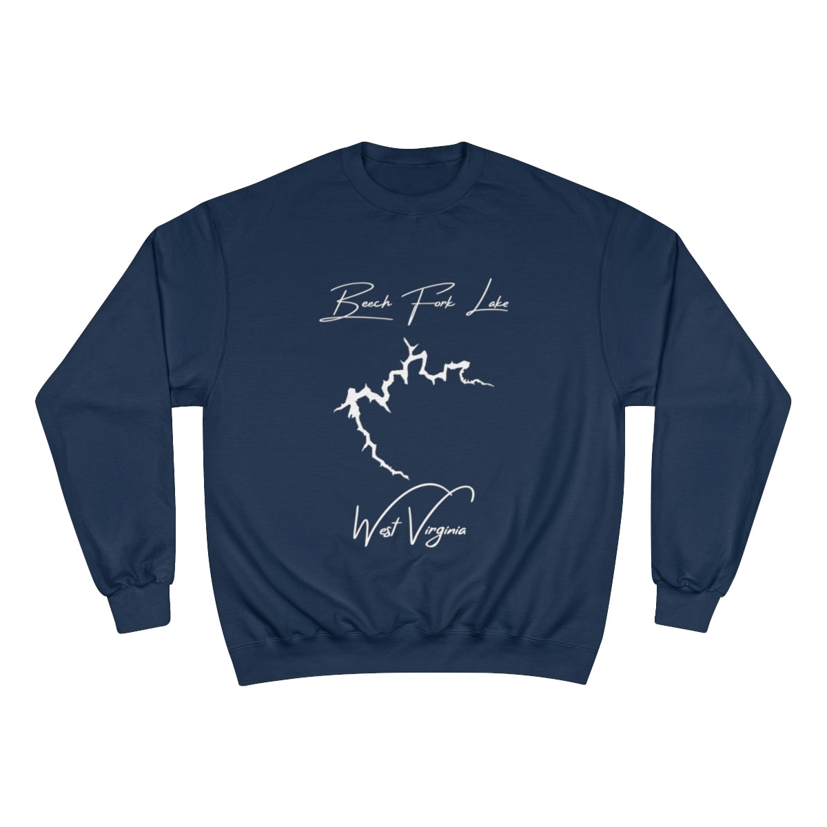 West  Virginia  Beech  Fork  Lake  Sweatshirt  front  position  view  from  front  navy.webp