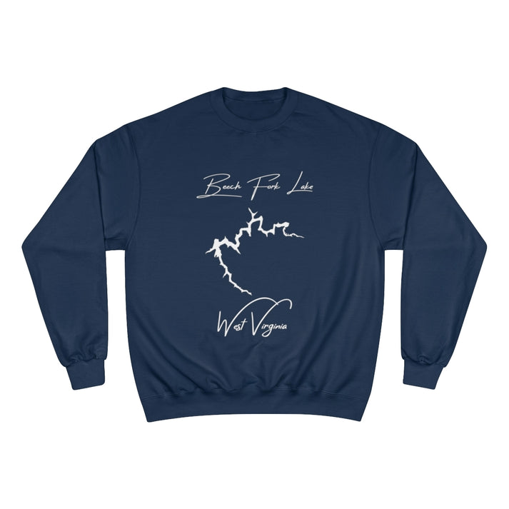 West  Virginia  Beech  Fork  Lake  Sweatshirt  front  position  view  from  front  navy.webp