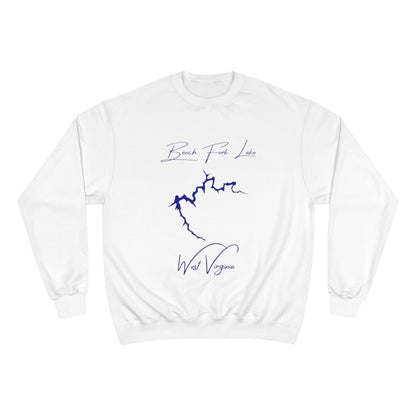 West  Virginia  Beech  Fork  Lake  Sweatshirt  front  position  view  from  front  white.webp