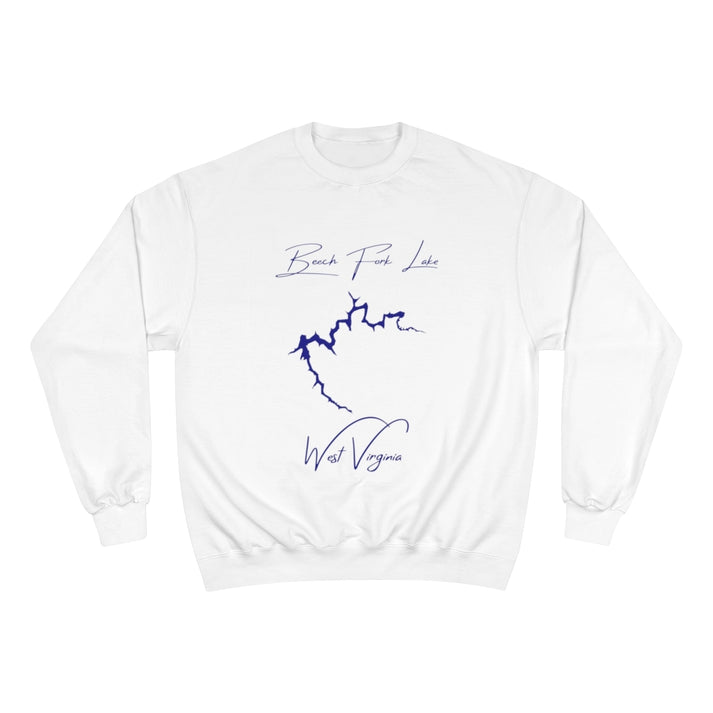 West  Virginia  Beech  Fork  Lake  Sweatshirt  front  position  view  from  front  white.webp