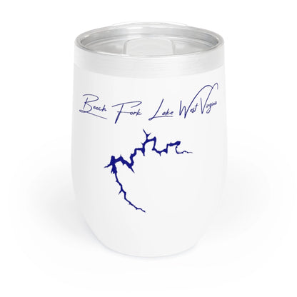 West  Virginia  Beech  Fork  Lake  Wine  Tumbler  front  position  view  from  front  white.webp