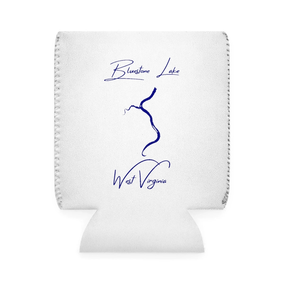 West  Virginia  Bluestone  Lake  Can  Koozie  front  position  view  from  front-1  white.webp