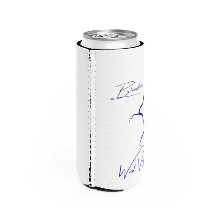 West  Virginia  Bluestone  Lake  Slim  Can  Koozie  all  position  view  from  right  white.webp