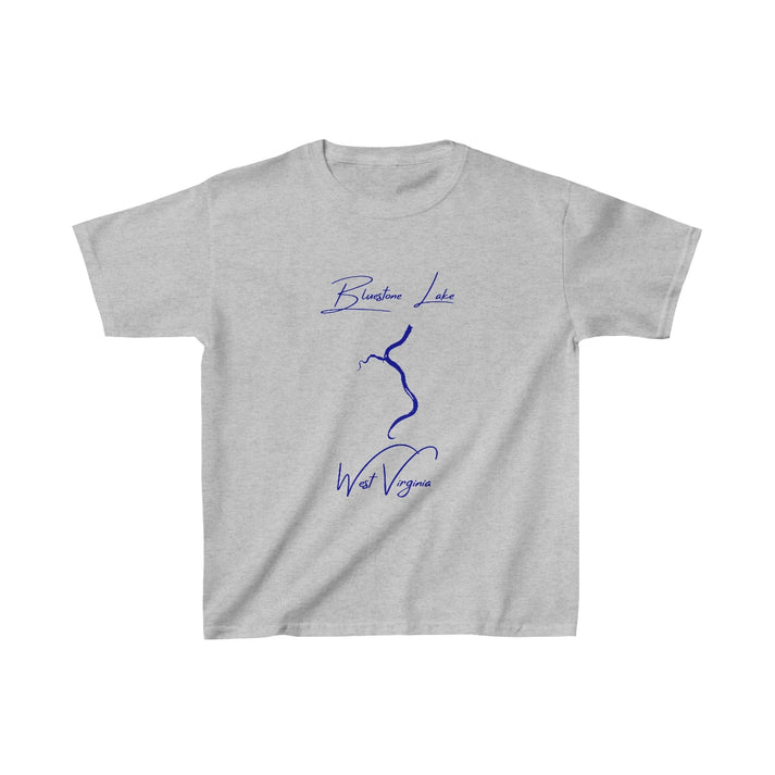 West  Virginia  Bluestone  Lake  Youth  T-shirt  front  position  view  from  front  sport  grey.webp