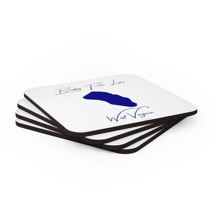 West  Virginia  Brushy  Fork  Lake  Coaster  Set  front  position  view  from  stacked  3.75  x  3.75.webp