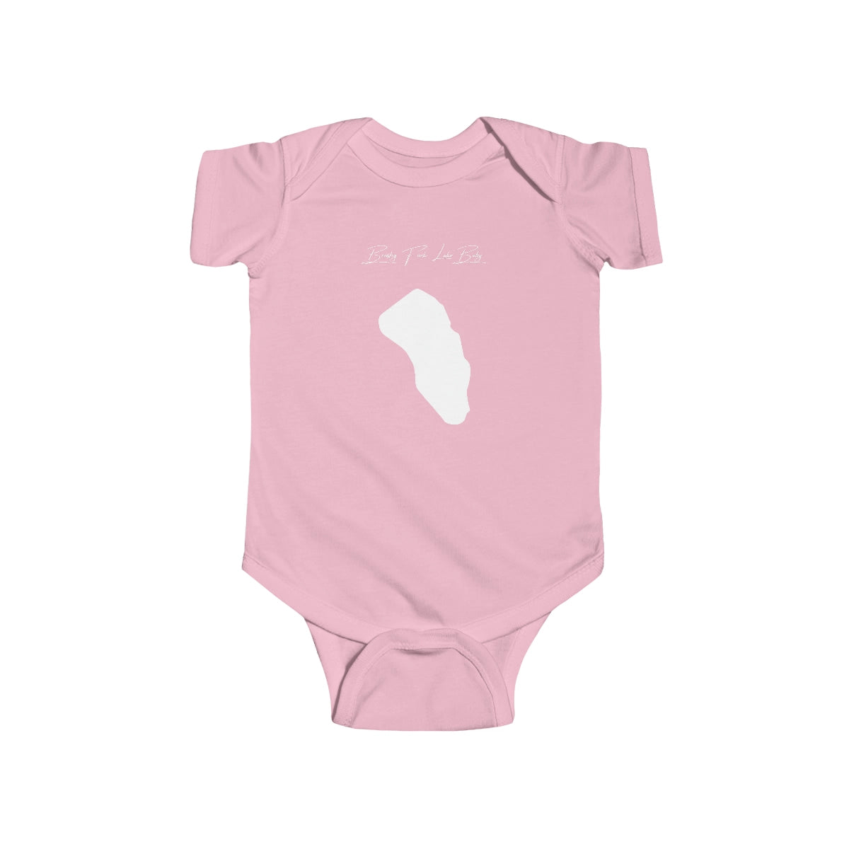 West  Virginia  Brushy  Fork  Lake  Onesie  front  position  view  from  front  pink.webp