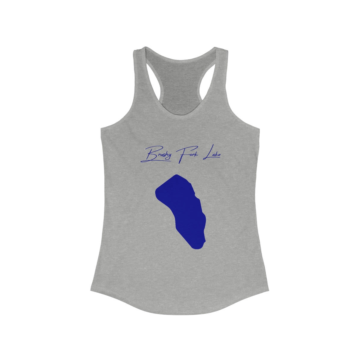 West  Virginia  Brushy  Fork  Lake  Racerback-Tank  front  position  view  from  front  heather  grey.webp