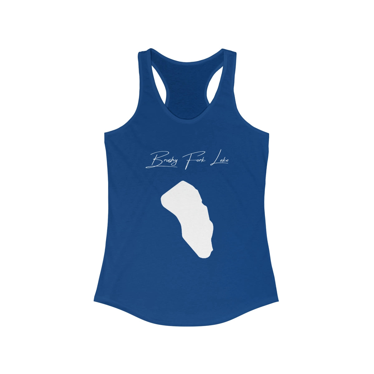 West  Virginia  Brushy  Fork  Lake  Racerback-Tank  front  position  view  from  front  solid  royal.webp