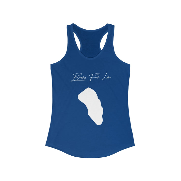 West  Virginia  Brushy  Fork  Lake  Racerback-Tank  front  position  view  from  front  solid  royal.webp