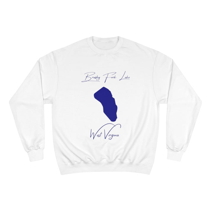West  Virginia  Brushy  Fork  Lake  Sweatshirt  front  position  view  from  front  white.webp