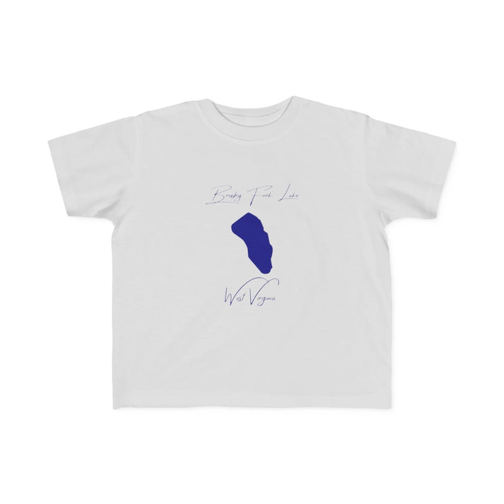 West  Virginia  Brushy  Fork  Lake  Toddler  T-shirt  front  position  view  from  front  silver.webp