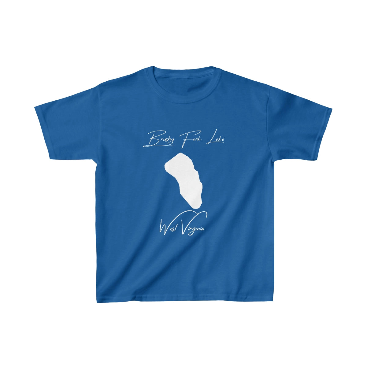 West  Virginia  Brushy  Fork  Lake  Youth  T-shirt  front  position  view  from  front  royal.webp