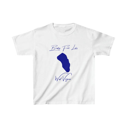 West  Virginia  Brushy  Fork  Lake  Youth  T-shirt  front  position  view  from  front  white.webp