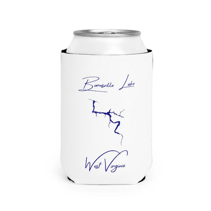 West  Virginia  Burnsville  Lake  Can  Koozie  front  position  view  from  front-2  white.webp
