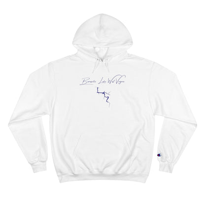 West  Virginia  Burnsville  Lake  Hoodie  front  position  view  from  front  white.webp