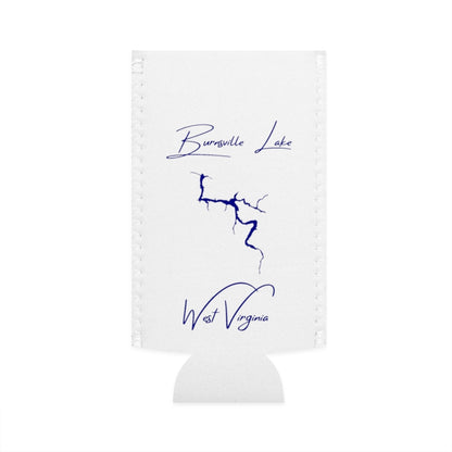 West  Virginia  Burnsville  Lake  Slim  Can  Koozie  front  position  view  from  flat-front  white.webp