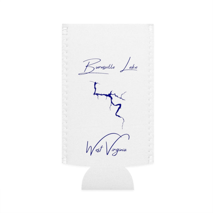 West  Virginia  Burnsville  Lake  Slim  Can  Koozie  front  position  view  from  flat-front  white.webp