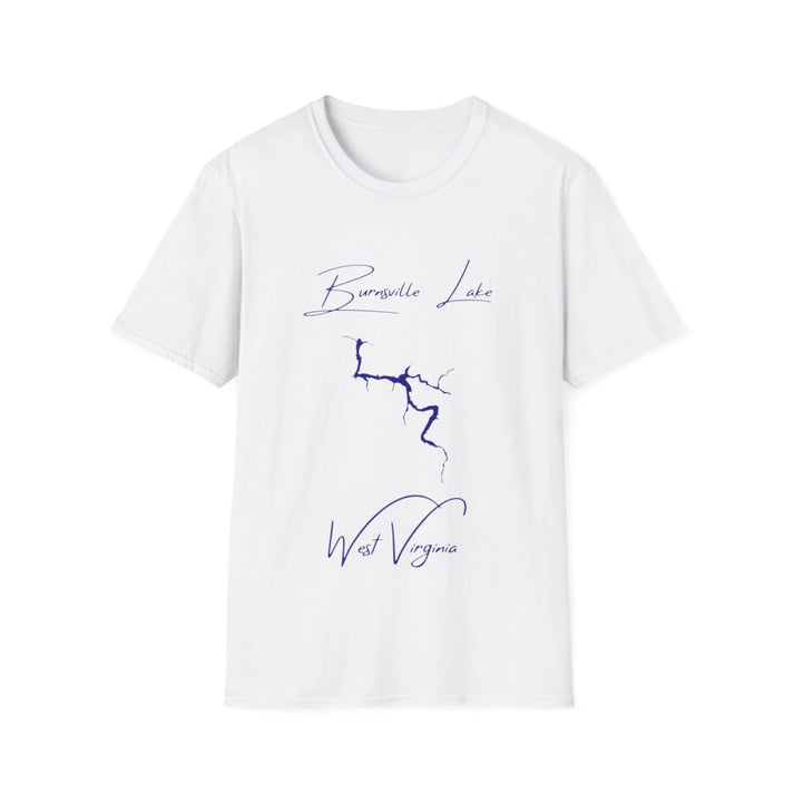 West  Virginia  Burnsville  Lake  T-shirt  front  position  view  from  front  white.webp