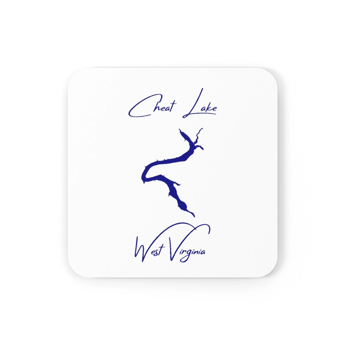 West  Virginia  Cheat  Lake  Coaster  Set  front  position  view  from  front  3.75  x  3.75.webp