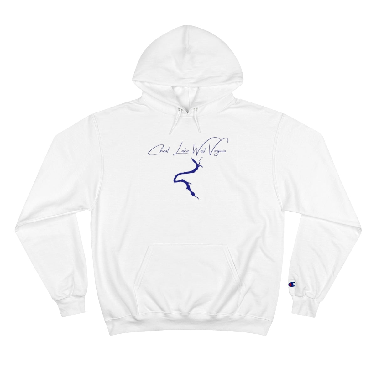 West  Virginia  Cheat  Lake  Hoodie  front  position  view  from  front  white.webp