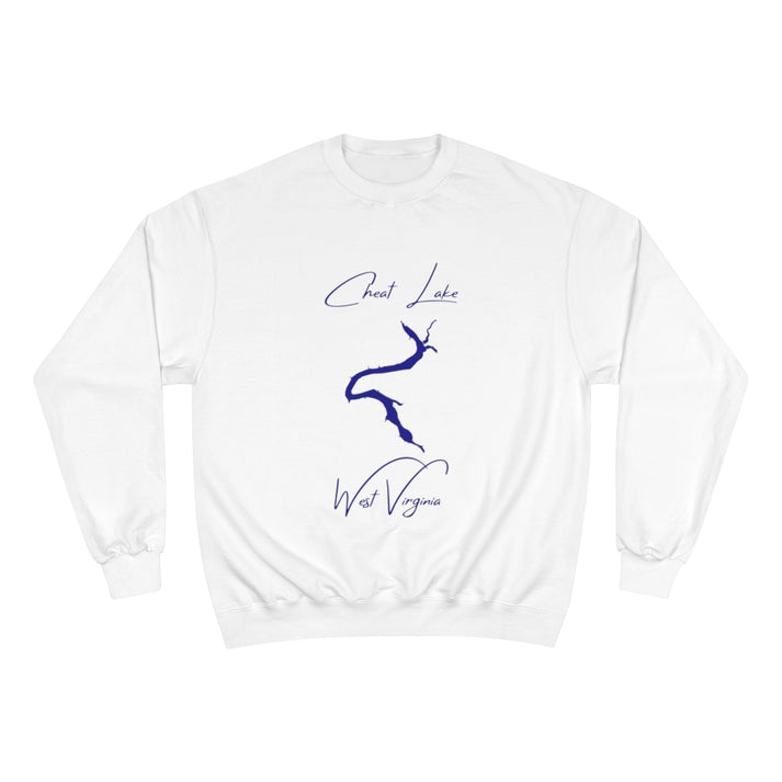 West  Virginia  Cheat  Lake  Sweatshirt  front  position  view  from  front  white.webp