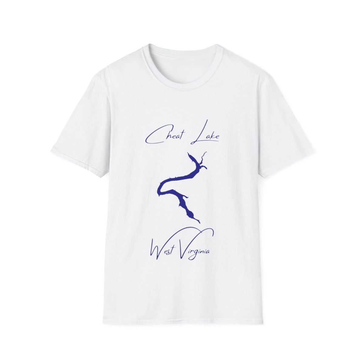 West  Virginia  Cheat  Lake  T-shirt  front  position  view  from  front  white.webp
