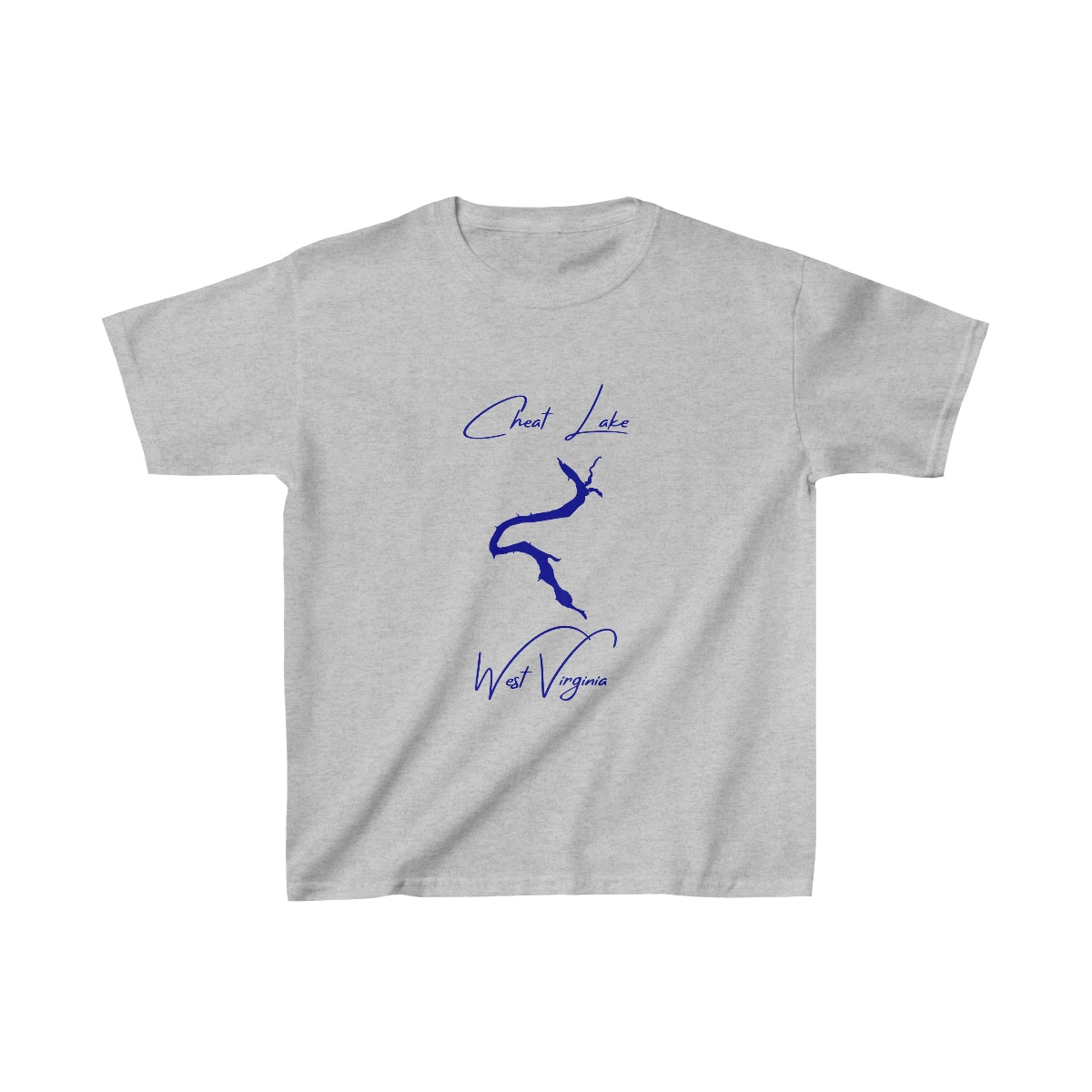 West  Virginia  Cheat  Lake  Youth  T-shirt  front  position  view  from  front  sport  grey.webp