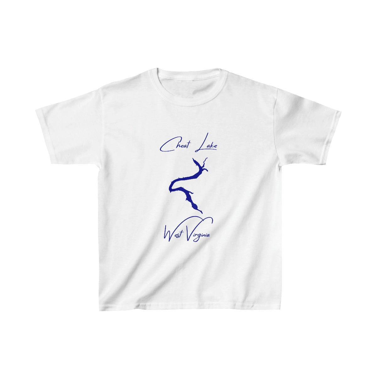 West  Virginia  Cheat  Lake  Youth  T-shirt  front  position  view  from  front  white.webp
