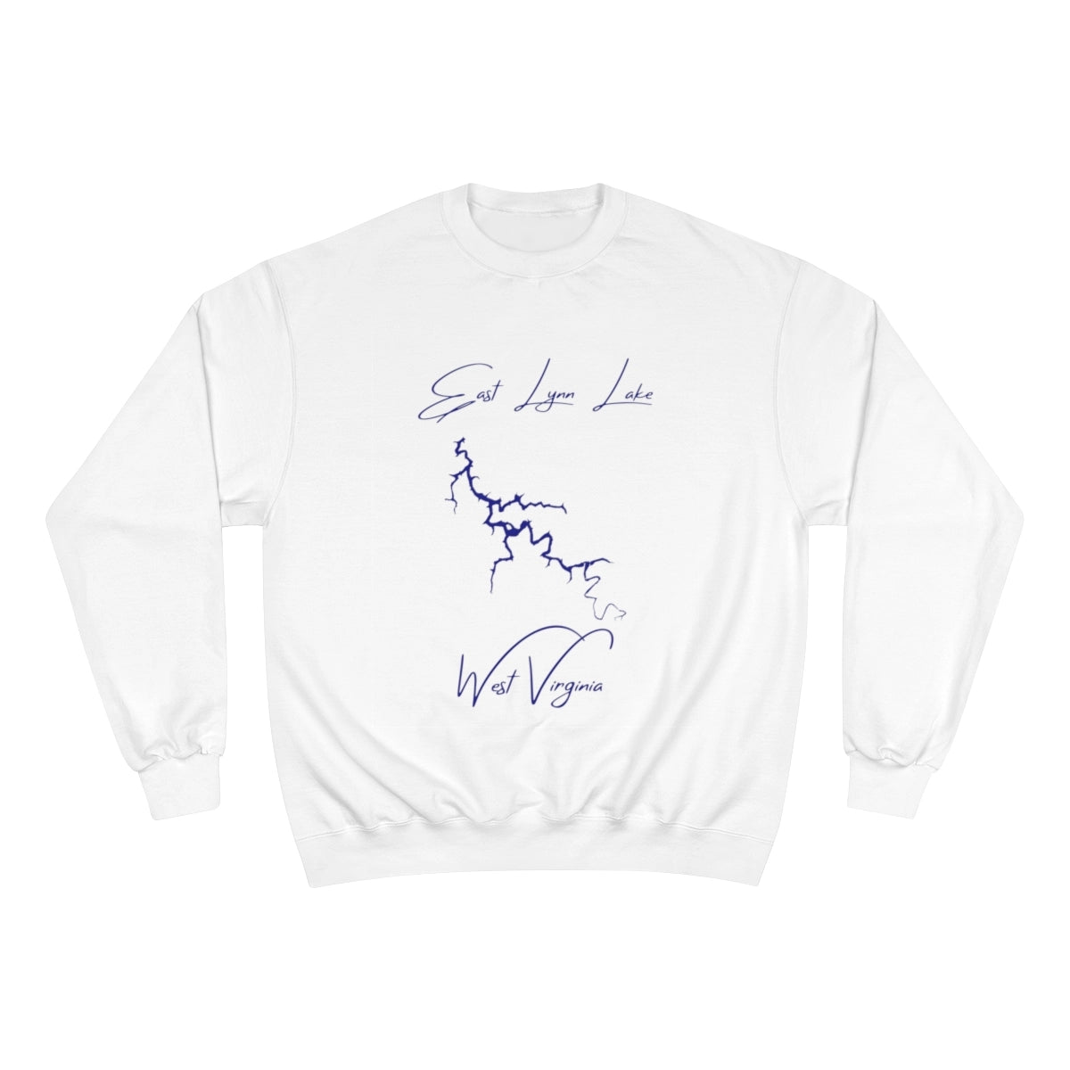 West  Virginia  East  Lynn  Lake  Sweatshirt  front  position  view  from  front  white.webp