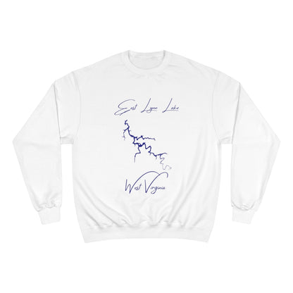 West  Virginia  East  Lynn  Lake  Sweatshirt  front  position  view  from  front  white.webp