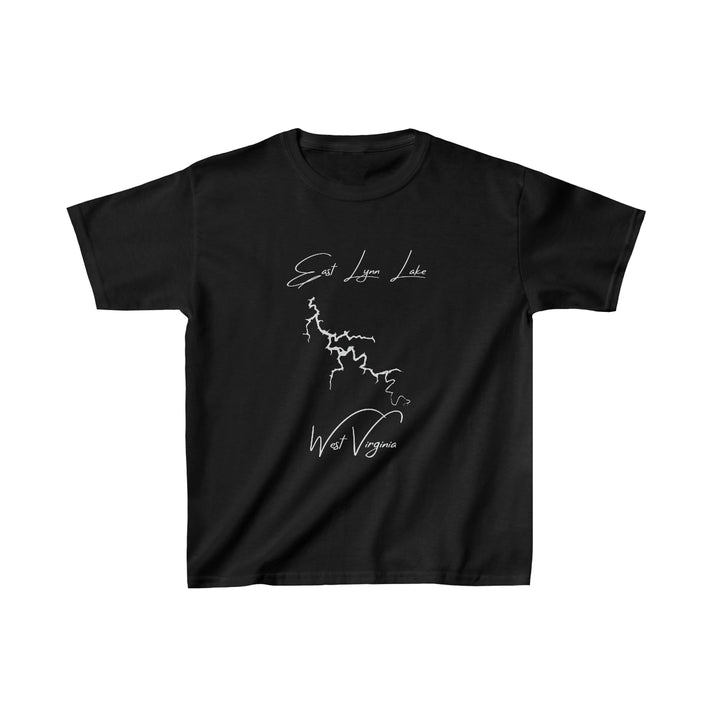 West  Virginia  East  Lynn  Lake  Youth  T-shirt  front  position  view  from  front  black.webp