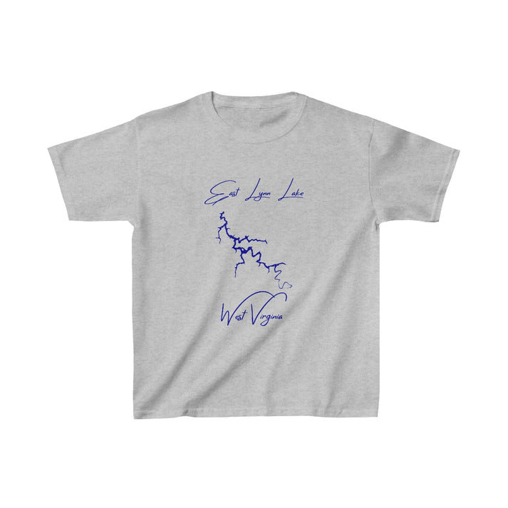 West  Virginia  East  Lynn  Lake  Youth  T-shirt  front  position  view  from  front  sport  grey.webp