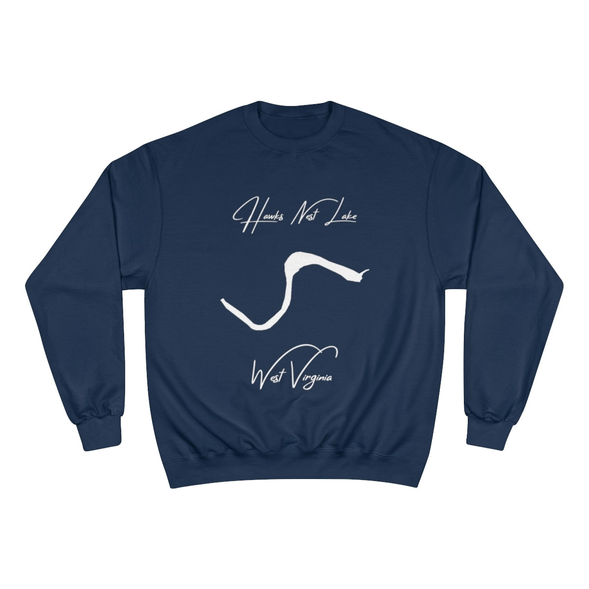 West  Virginia  Hawks  Nest  Lake  Sweatshirt  front  position  view  from  front  navy.webp