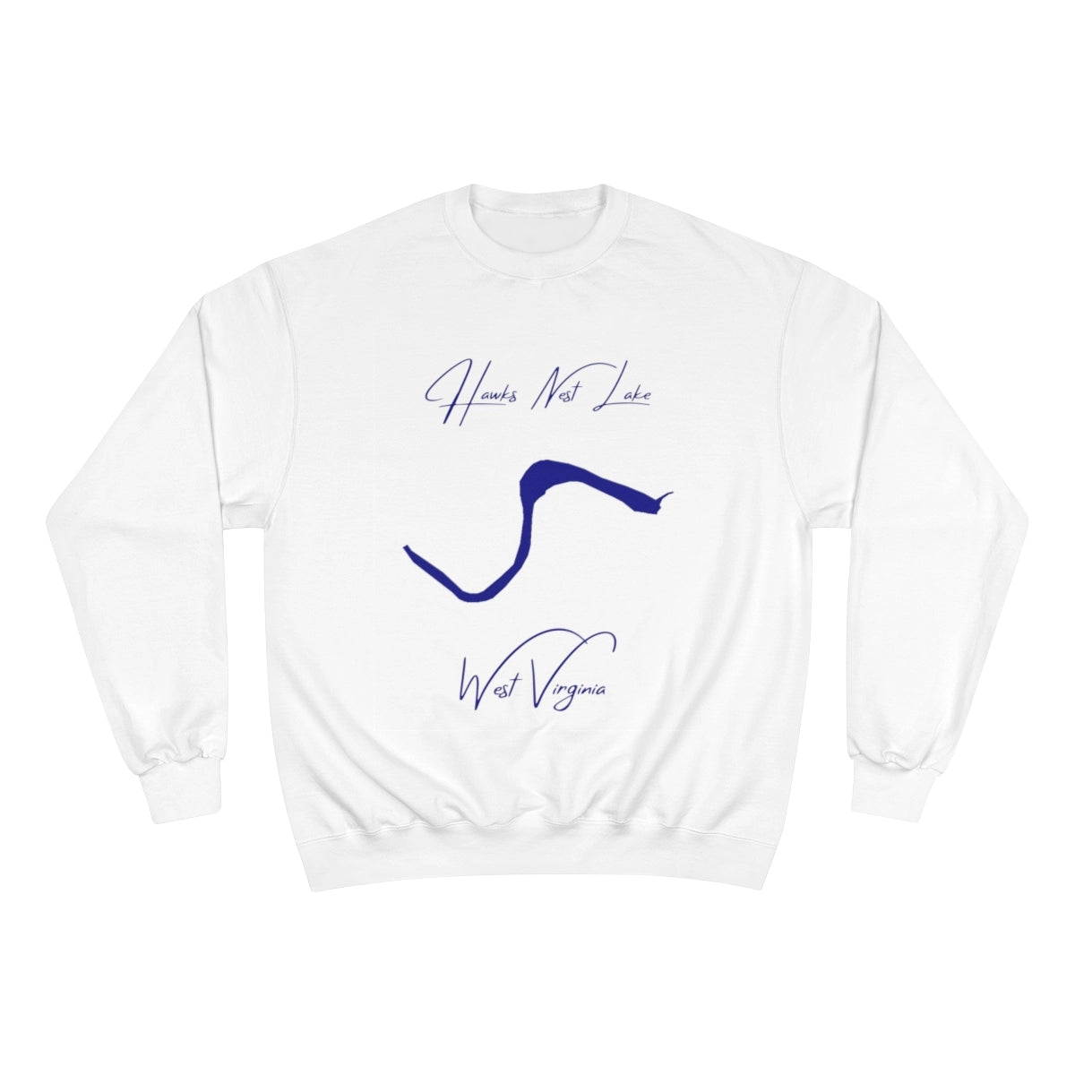 West  Virginia  Hawks  Nest  Lake  Sweatshirt  front  position  view  from  front  white.webp