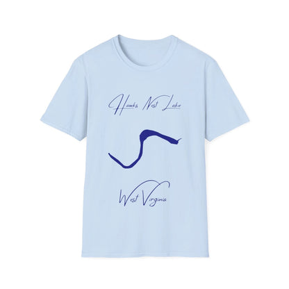 West  Virginia  Hawks  Nest  Lake  T-shirt  front  position  view  from  front  light  blue.webp