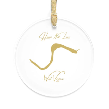 West  Virginia  Hawks  Nest  Lake  Tree  Ornament  other  position  view  from  front  round.webp