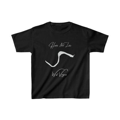 West  Virginia  Hawks  Nest  Lake  Youth  T-shirt  front  position  view  from  front  black.webp