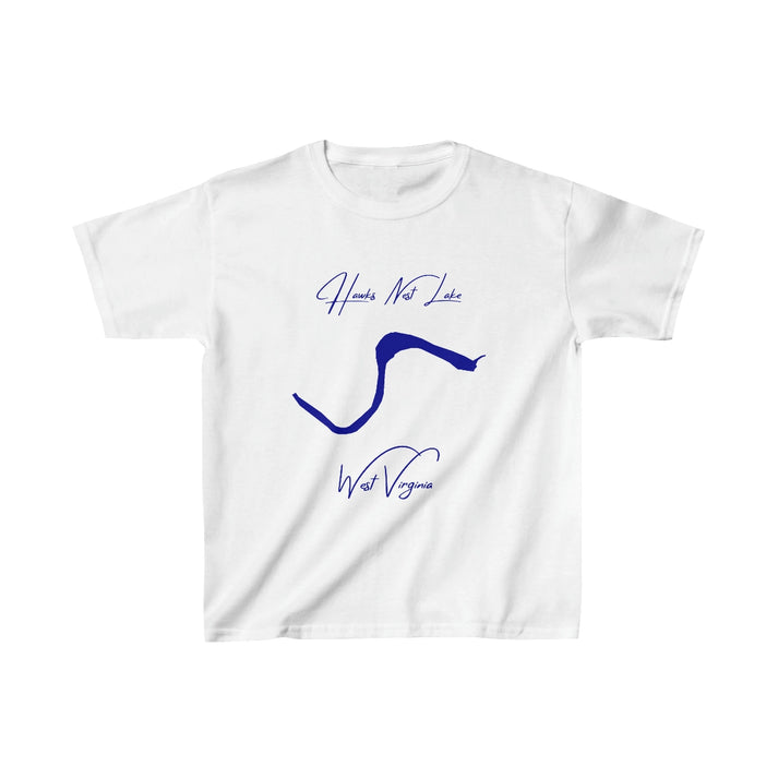 West  Virginia  Hawks  Nest  Lake  Youth  T-shirt  front  position  view  from  front  white.webp