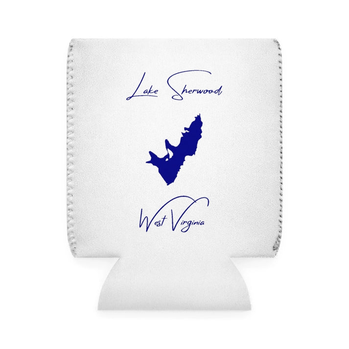 West  Virginia  Lake  Sherwood  Can  Koozie  front  position  view  from  front-1  white.webp