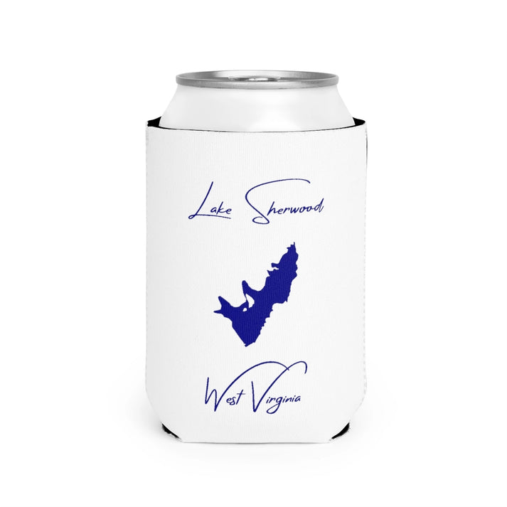 West  Virginia  Lake  Sherwood  Can  Koozie  front  position  view  from  front-2  white.webp