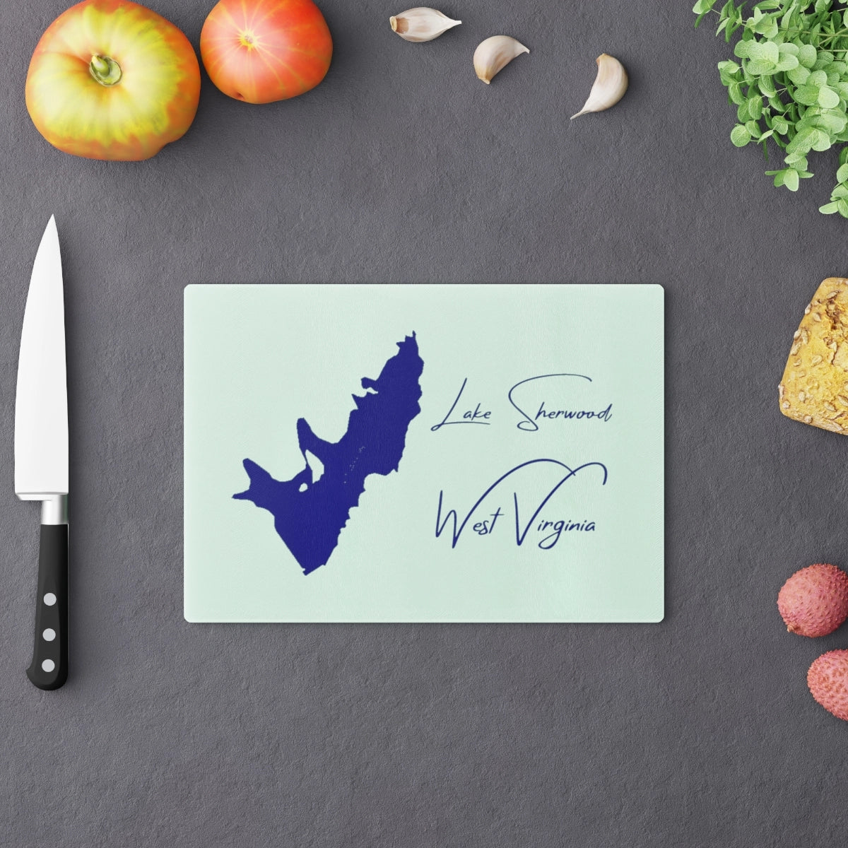 West  Virginia  Lake  Sherwood  Cutting  Board  other  position  view  from  context-2  small.webp