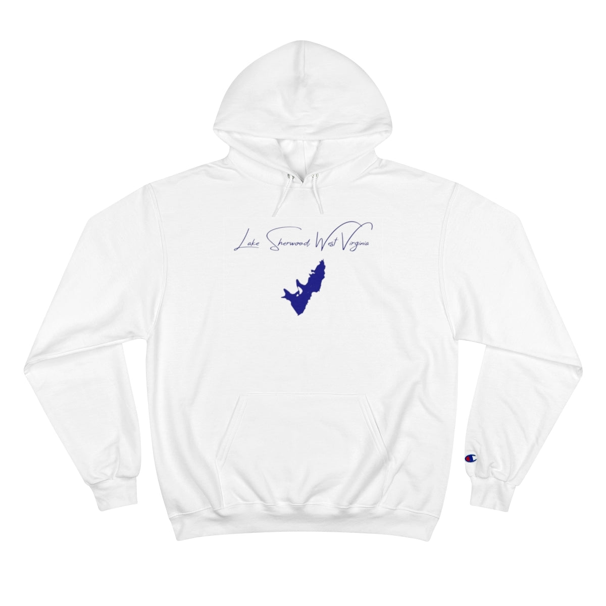 West  Virginia  Lake  Sherwood  Hoodie  front  position  view  from  front  white.webp