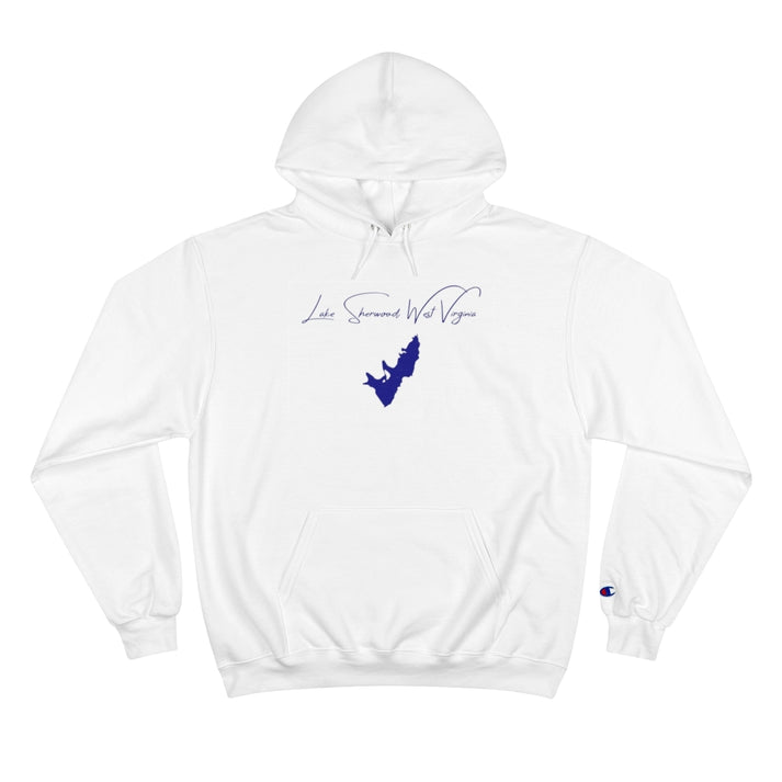 West  Virginia  Lake  Sherwood  Hoodie  front  position  view  from  front  white.webp